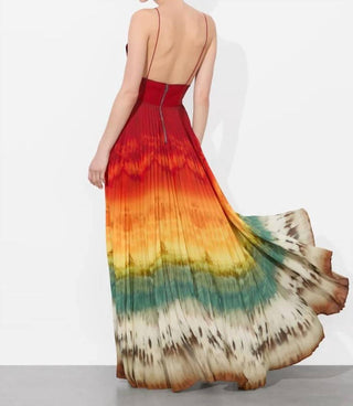 Alice + Olivia - LAUREN PLEATED MAXI DRESS