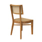 Netro Acacia Wood Dining Chair with Light Brown Wicker
