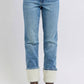 Judy Blue - High Waist Shearling Cuff Straight Leg Jeans