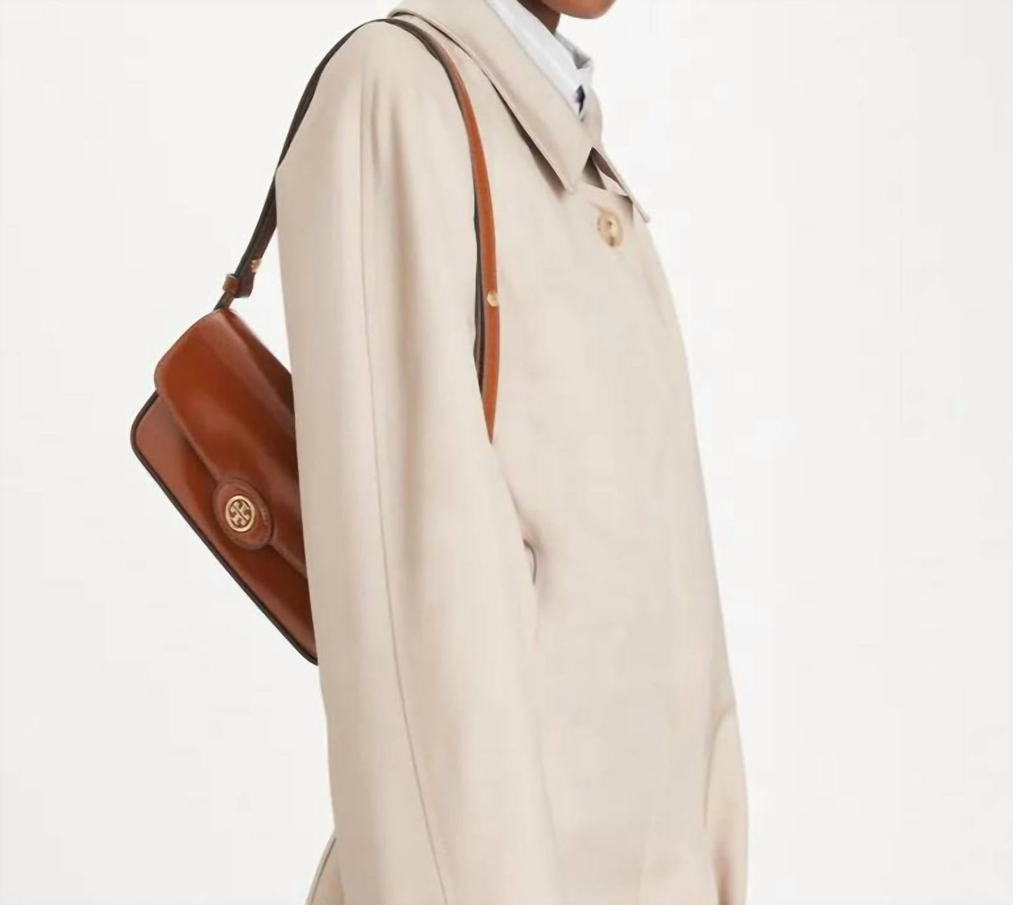 Tory Burch - Robinson Spazzolato E/W Shoulder Bag