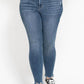 Judy Blue - Plus Size Hi Waist Skinny Shark Bite Hem Jean
