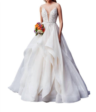 Kitty Chen Couture - Kendra Deep V-neck Gown