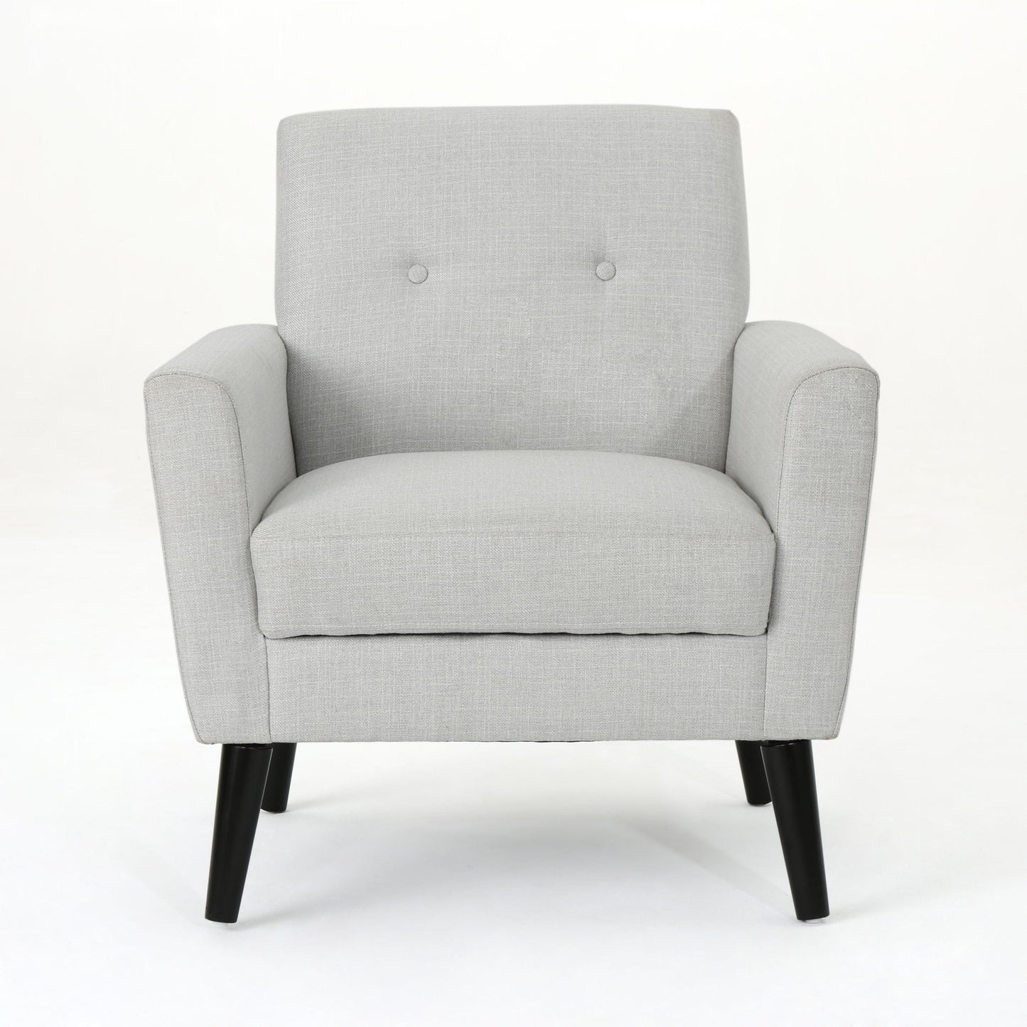 Radiantize Upholstered Fabric Club Chair With Square-Off Back And Button Tufted