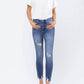 Judy Blue - Women's High Rise Destroyed Hem Skinny Denim Jeans