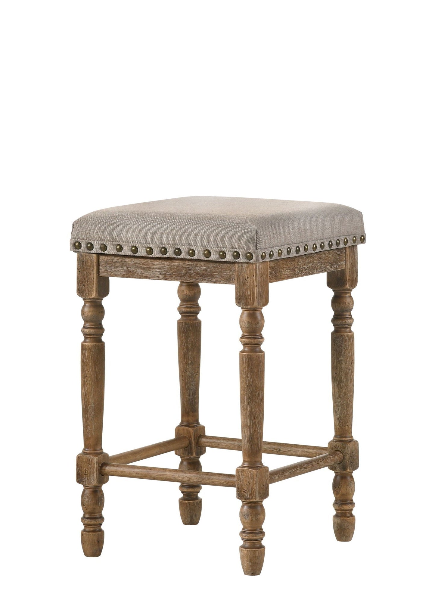 Farsiris Weathered Counter Height Stool Set of 2 - Beige
