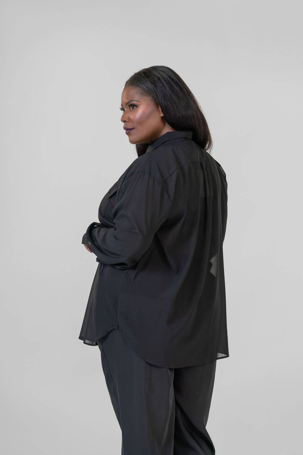 Nouvelle / Silk95Five - Monte Carlo Chiffon Shirt - Plus