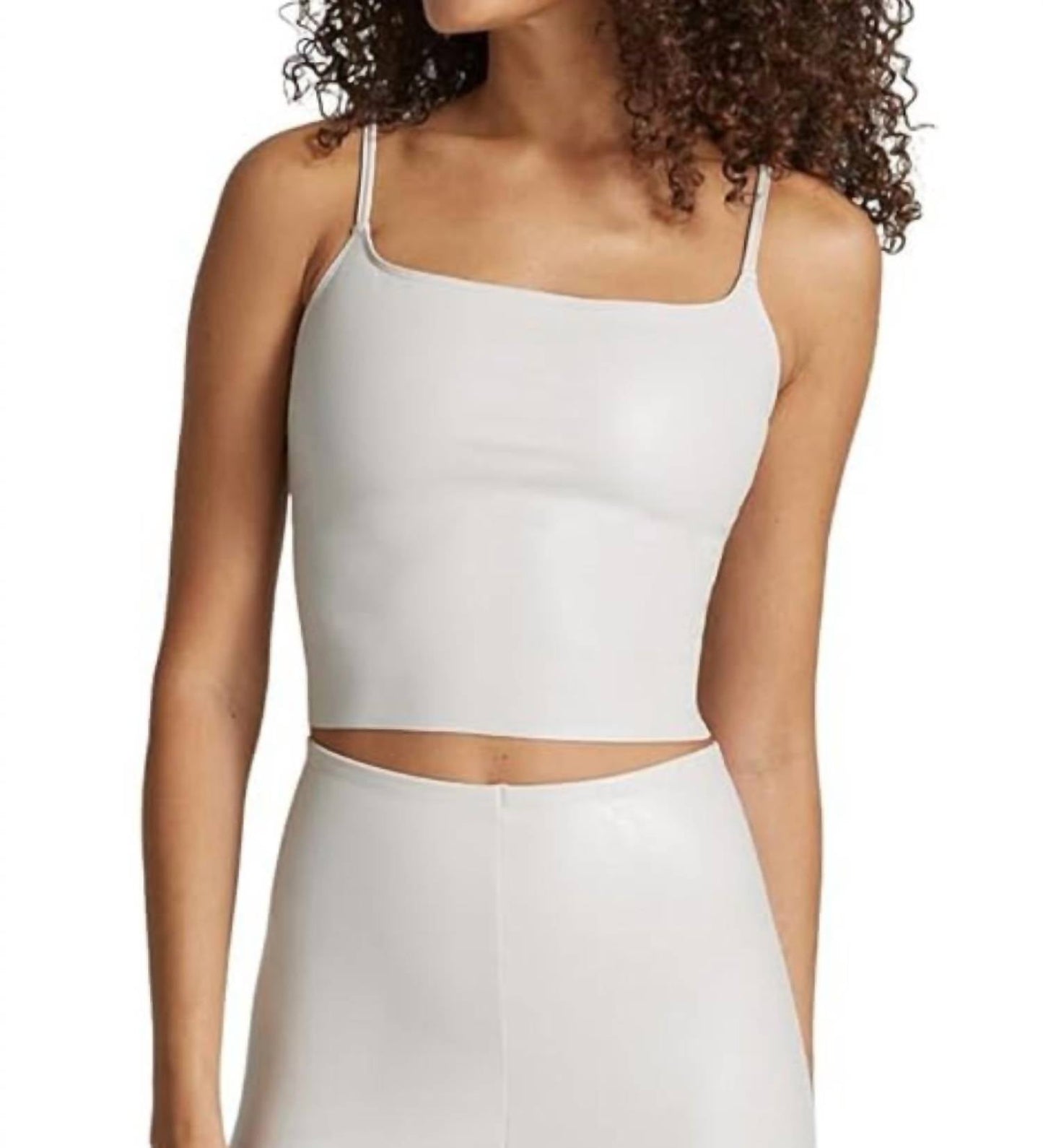 Commando - Faux Leather Cropped Cami Top