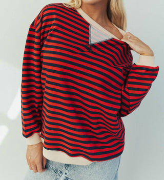 Veveret - Striped Knit Top