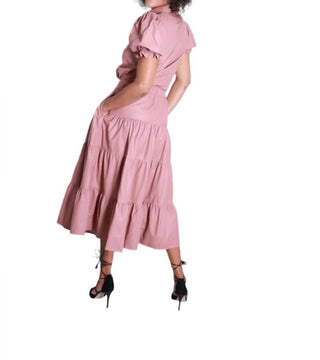 Easel - Shelia's Faux Leather Boho Tiered Maxi Skirt