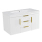 Wall Mounted Bathroom Vanity With Sink and Floating Storage Cabinet