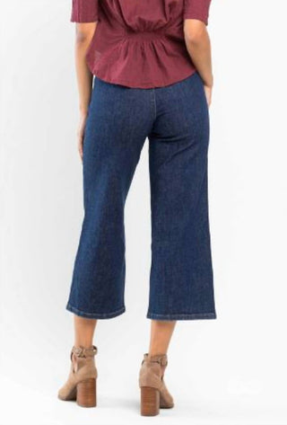 Judy Blue - Tummy Control Tailored Crop Wide Leg Jean