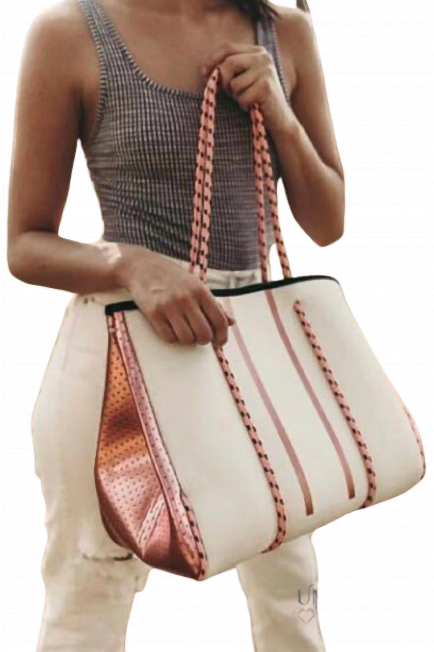 Laken Paige - Women's Ava Rose Gold Accents Tote Bag