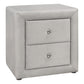 Nightstand With Storage Drawer, Upholstered, Transitional