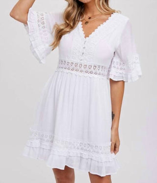 Bluivy - Women's Camille V Neck Lace Dress