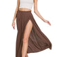 Zenana - Woven Crinkle Gauze Long Skirt