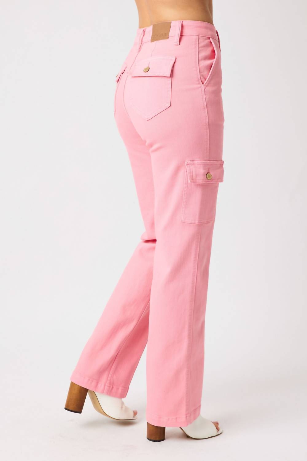 Judy Blue - High Waist Garment Dyed Straight Cargo Pants