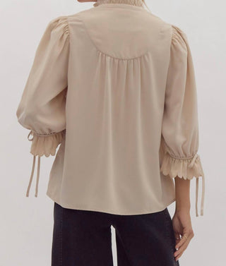 Entro - Scallop Hem Blouse