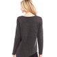 Karen Kane - Long Sleeve Metallic Asymmetric Top