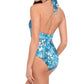 Ralph Lauren - Printed Rattan Ring Halter Neck One Piece Swimsuit