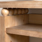Modern Rustic Console Table – 59” Wood Entryway Table with Shelf & Decorative Bead Detail