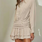 Edit By Nine - Tiered Ruffle Hem Shirt Dress