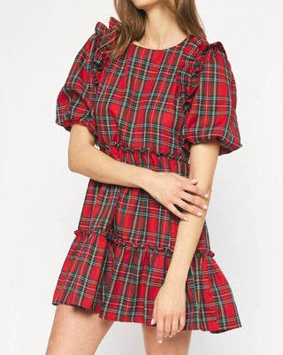 Entro - Sorrel Plaid Dress