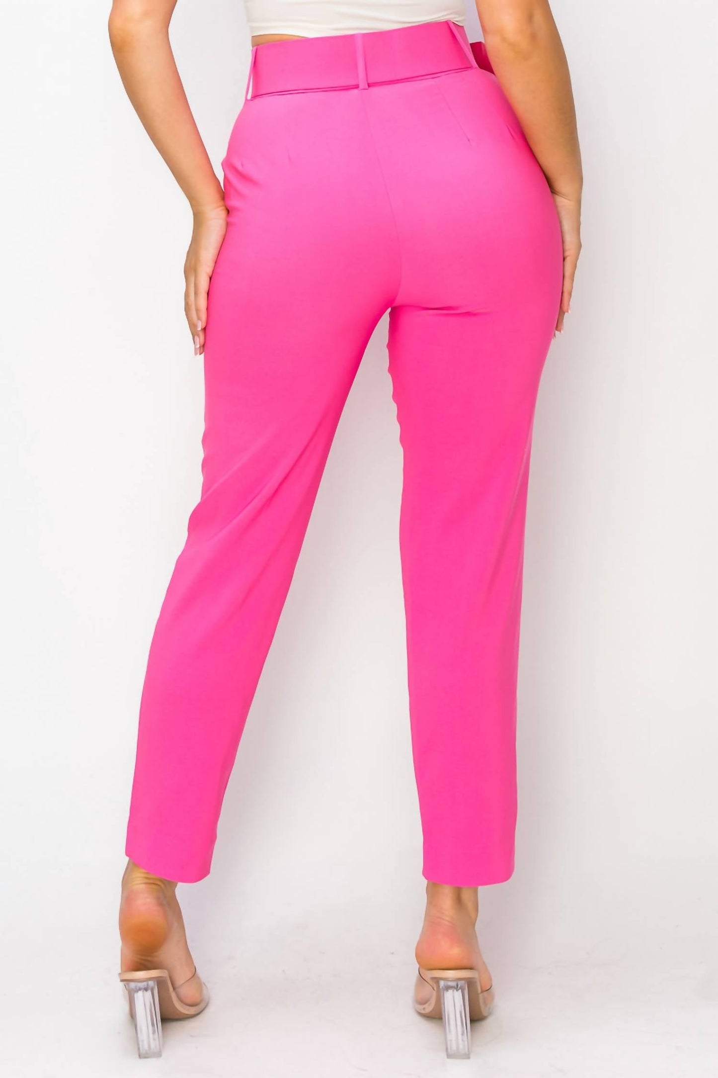 A.C.G. Los Angeles - Ankle Slim Fit Cigarette Pants With Belt