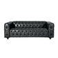 Comfy 3 Seat Sofa with Wooden Legs for Living Room and Study - Black