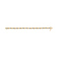 10k Yellow Gold 2.00 Cttw Diamond Cluster and Alternating "X" Link Bracelet (I-J Color, I3 Clarity) - 7"