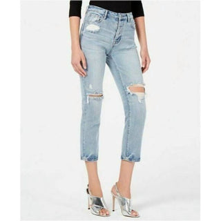 Kendall + Kylie - The Icon Distressed Boyfriend Crop Ripped Jeans