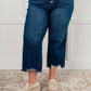 Judy Blue - High Rise Button Fly Wide Leg Crop Jean