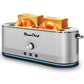 4-Slice Toaster Stainless Steel Precision Toaster , 7 Browning Settings and Defrost/Reheat Functions