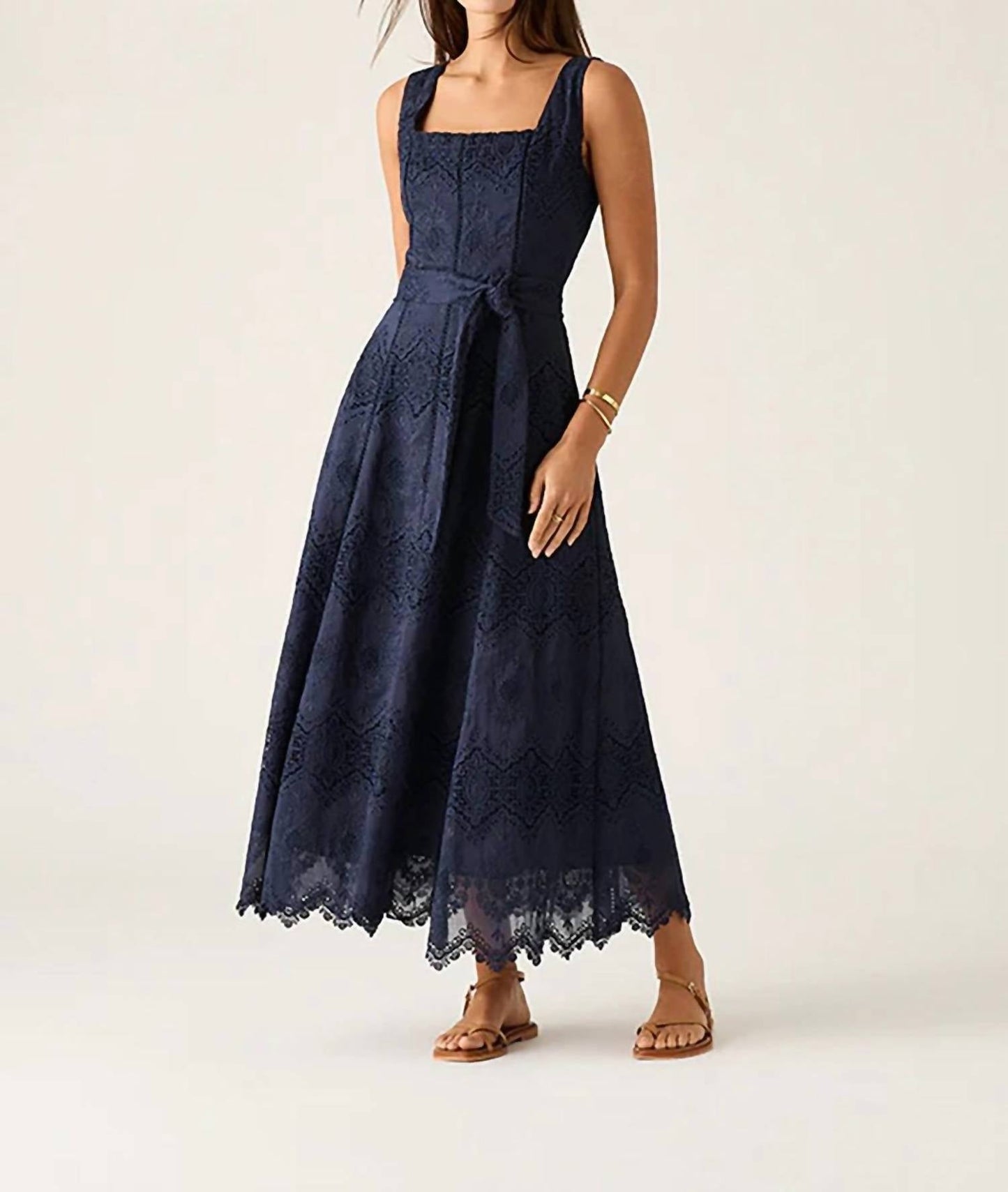 Mos The Label - Mariana Embroidery Midi Dress