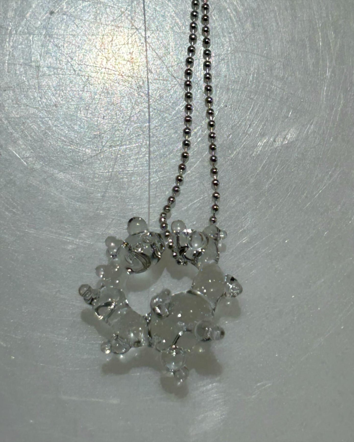 Alma Jewelry - Women's Bubble Charm Glass Necklace