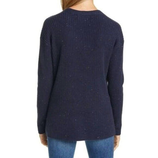 Nordstrom - Signature V Neck Tweed Cashmere Sweater