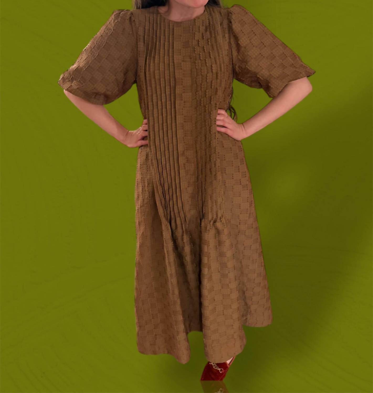 &Merci - Women's Speck Textured Midi Dress