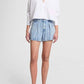 7 For All Mankind - Pleated Denim Shorts