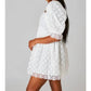 Buddylove - Floral Eyelet Babydoll Mini Dress