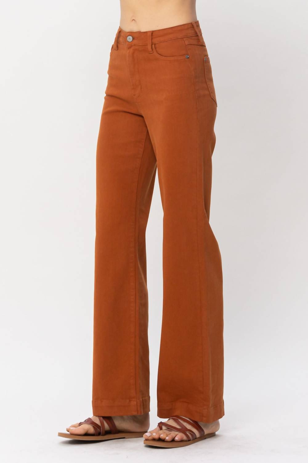 Judy Blue - High Waist Garment Dyed Wide Leg Denim Jeans