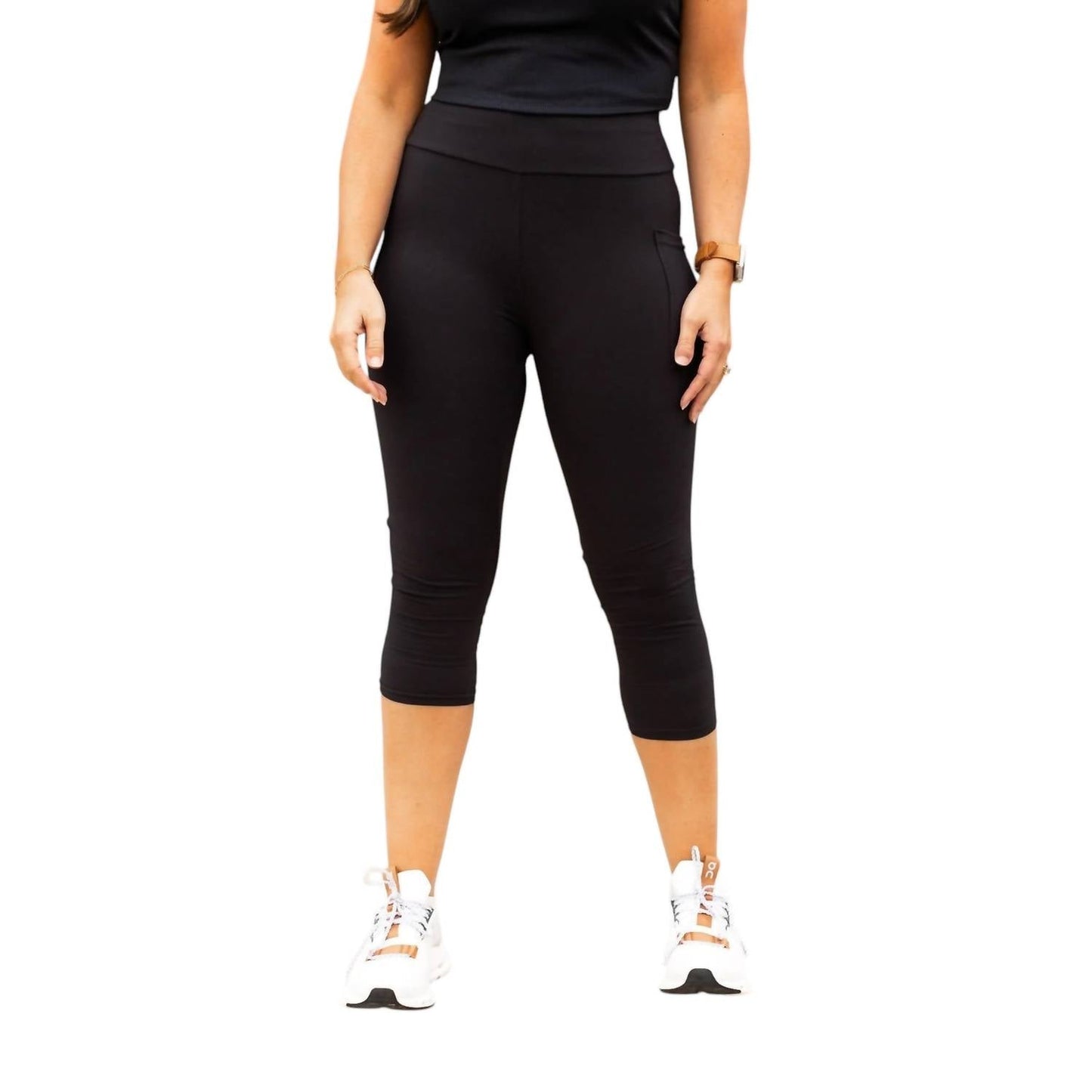 Julia Rose - Cassandra Capri Leggings With Pockets