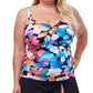 Profile By Gottex - Plus Size Shirred Underwire Tankini Top