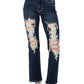 Judy Blue - Heavy Destroyed Straight Leg Jeans