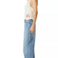 Steve Madden - Opal Floral Embroidered Crochet Knit Halter Top