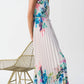 Joseph Ribkoff - Floral Pleated Satin Maxi Dress