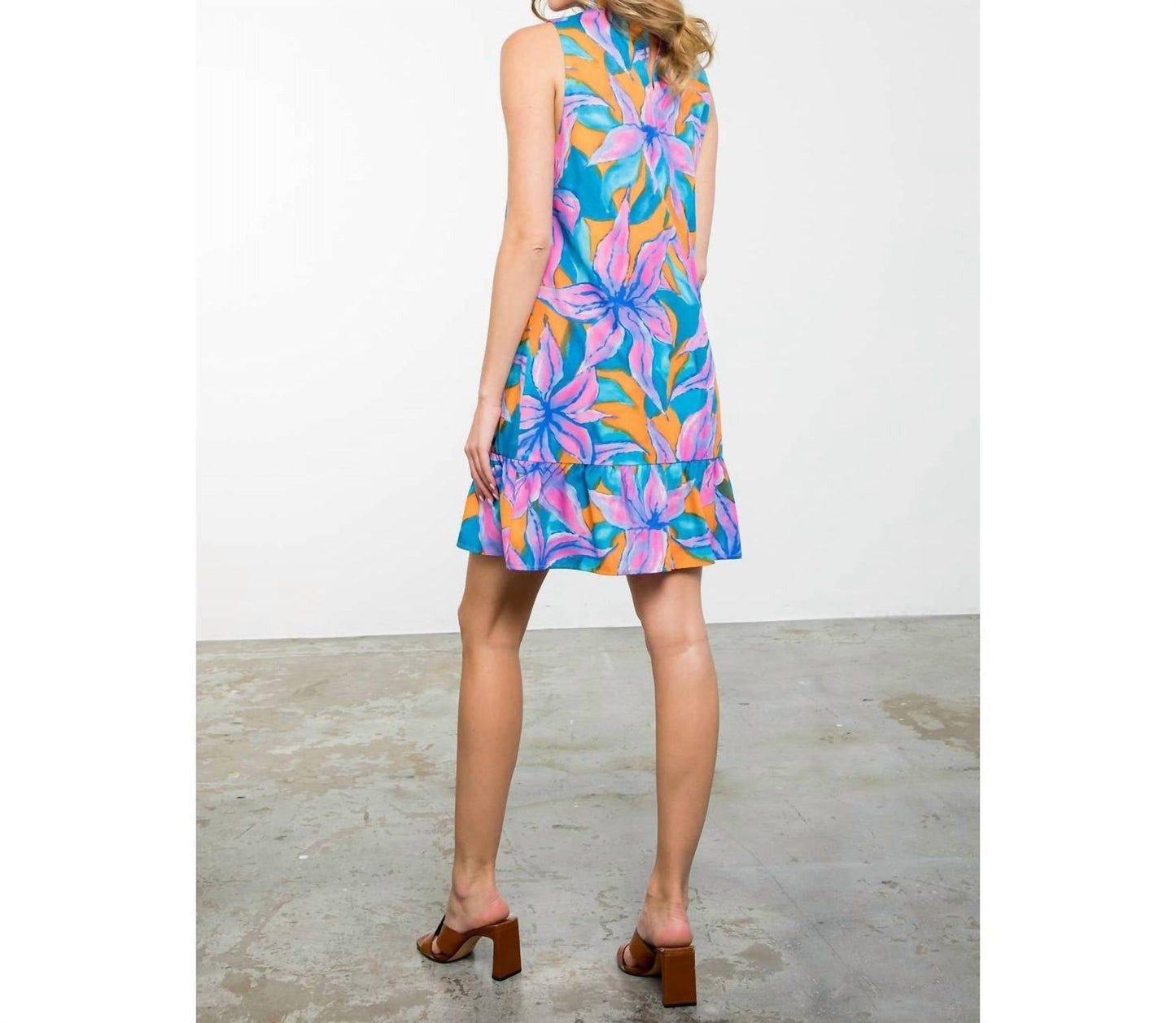 Thml - Women's Sleeveless Flower Print Dress