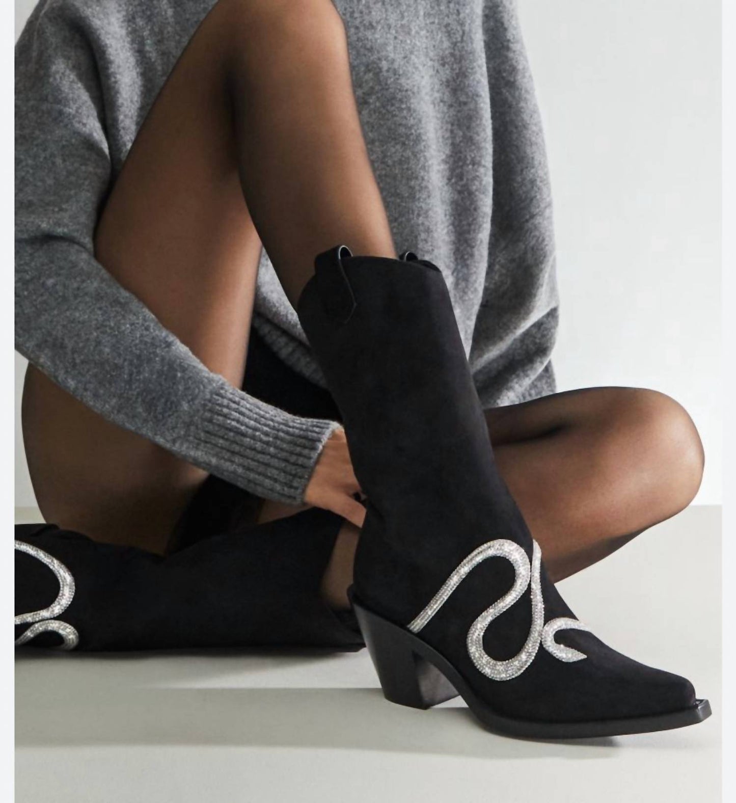 Rene Caovilla - Jeweled Snake Strass 65mm Wester Boot