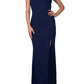 Aidan Mattox - Beaded Sequin Rhinestone Back Stretch Crepe Dress