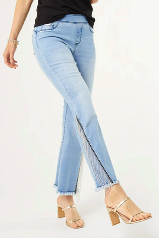 Coco + Carmen - OMG Flare jeans with rhinestone fringe