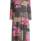 Johnny Was - ZANDA 3/4 SLEEVE TIERED TEA LENGTH DRESS