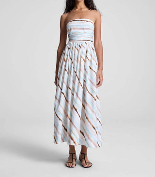 A.L.C. - Women's Tara Striped Strapless Midi Dress